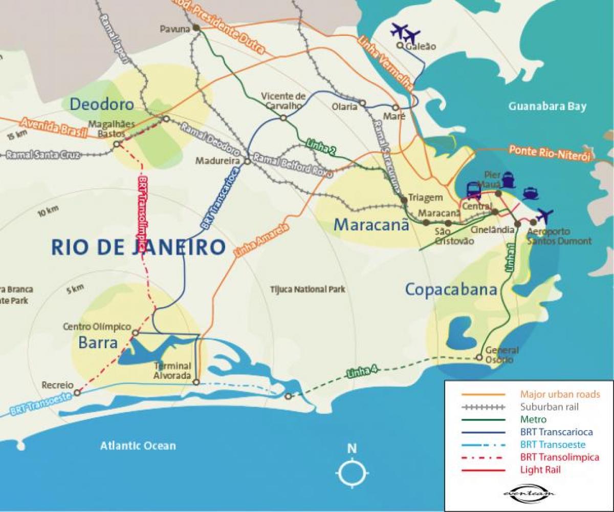 خريطة ريو دي جانيرو المطارات