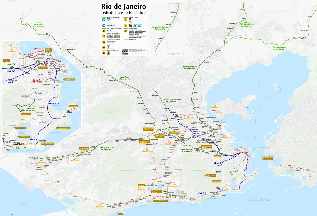 خريطة ريو دي جانيرو النقل