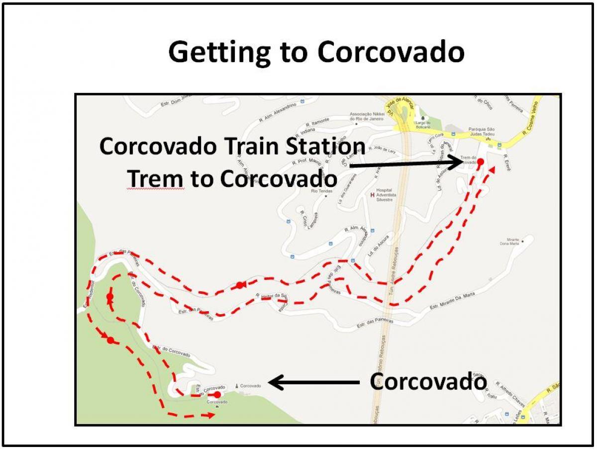 خريطة كوركوفادو القطار