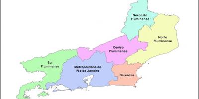 خريطة mesoregions ريو دي جانيرو