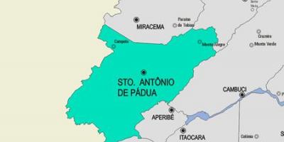خريطة Santo Antônio de Pádua البلدية