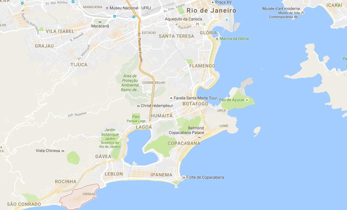 خريطة favela فيديغال
