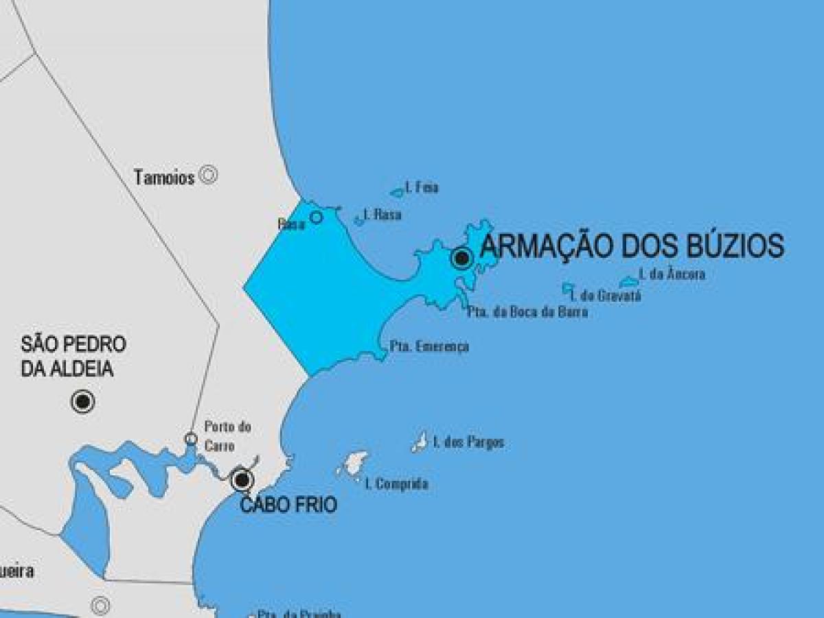 خريطة Armação دوس بوزيوس البلدية
