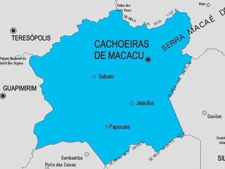 خريطة Cachoeiras دي Macacu البلدية