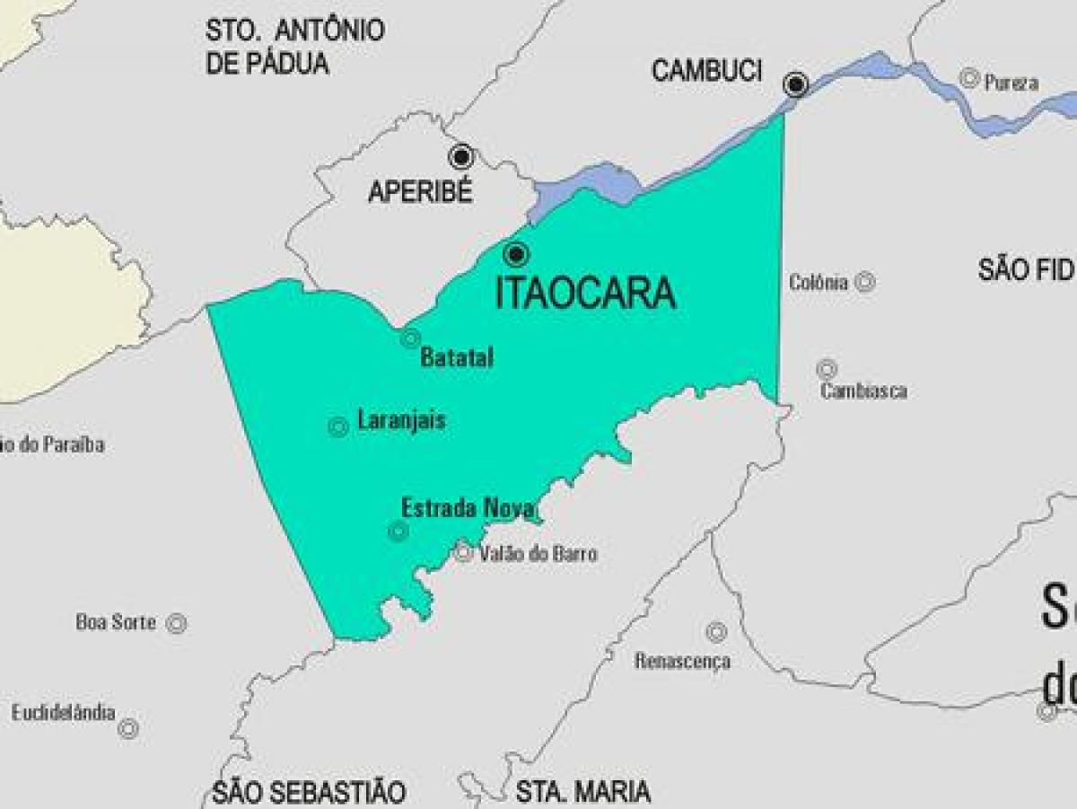 خريطة Itaocara البلدية
