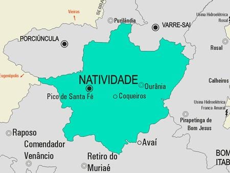 خريطة Natividade البلدية