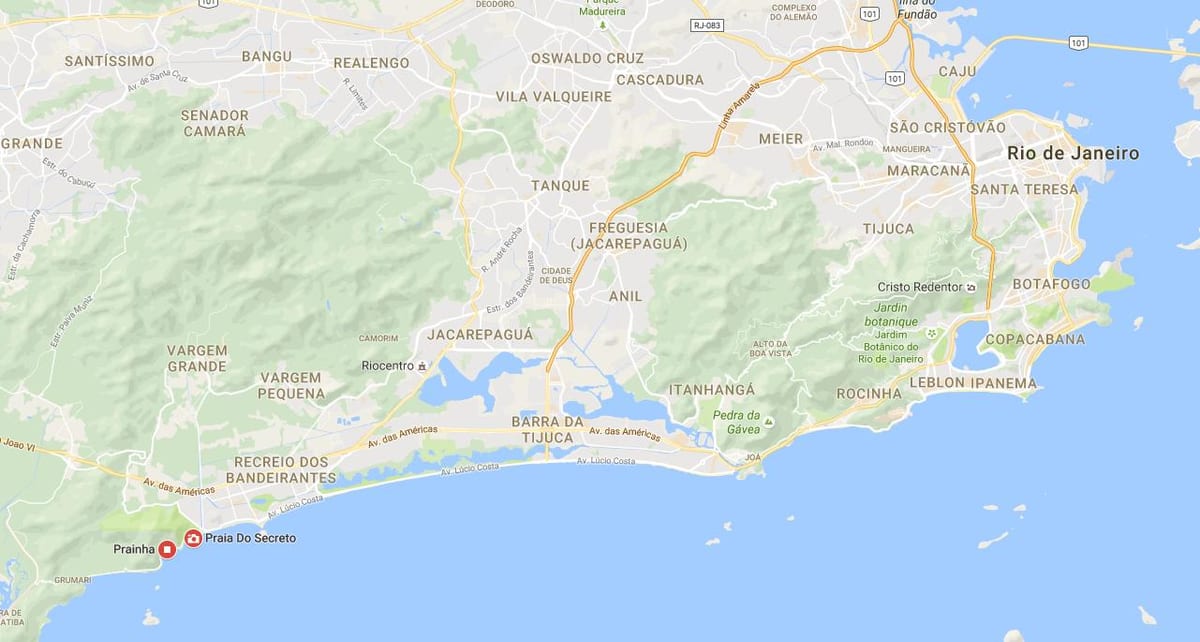 خريطة Prainha الشاطئ