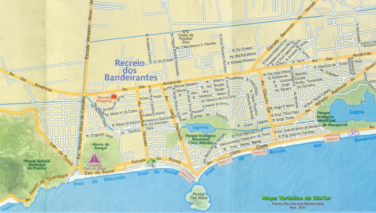 خريطة Recreio الشاطئ