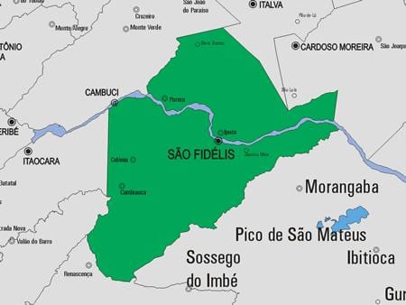 خريطة São Francisco de Itabapoana البلدية