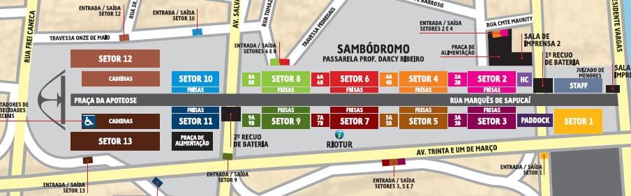 خريطة Sambódromo