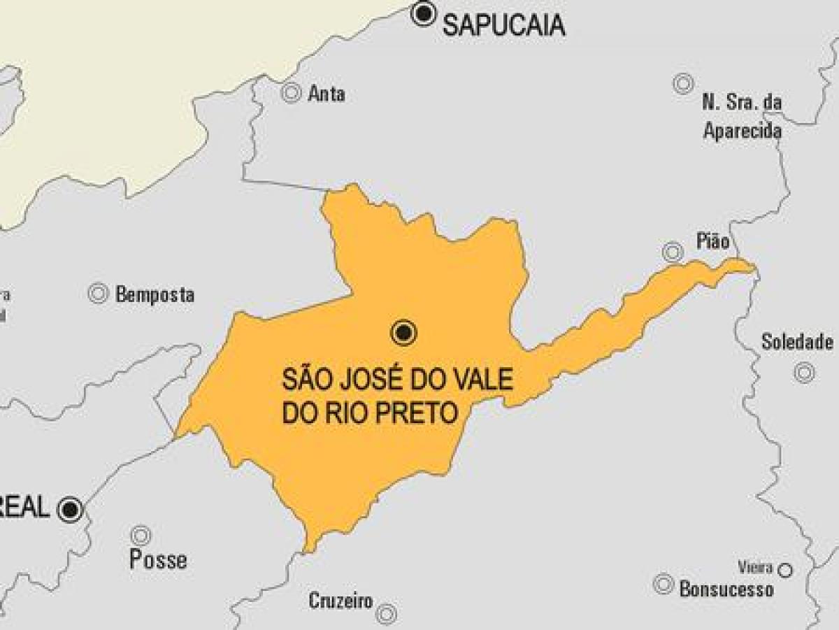 خريطة ساو جوزيه دو فالي دو ريو بريتو البلدية