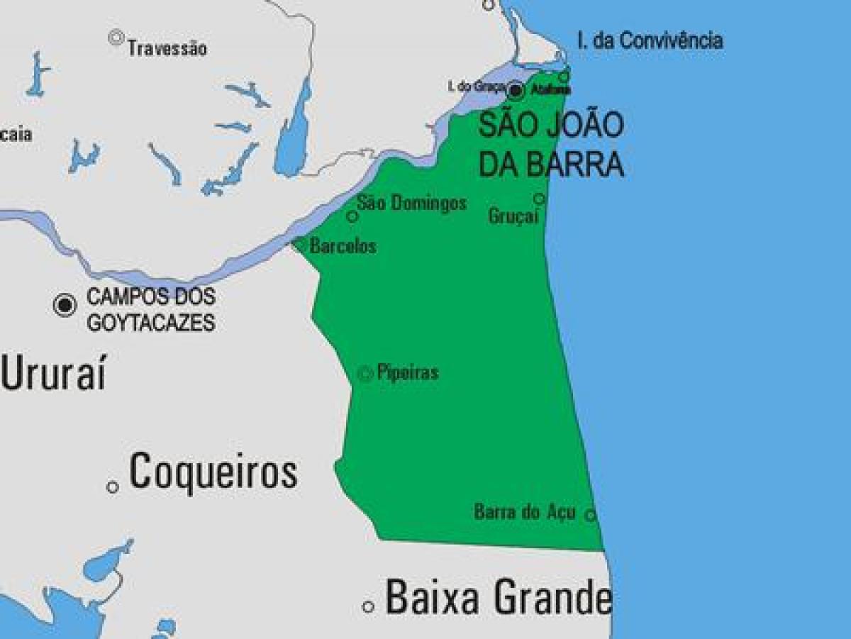 خريطة São João da Barra البلدية