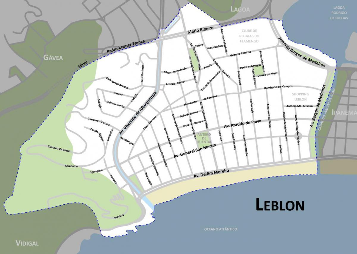 الخريطة شاطئ ليبلون