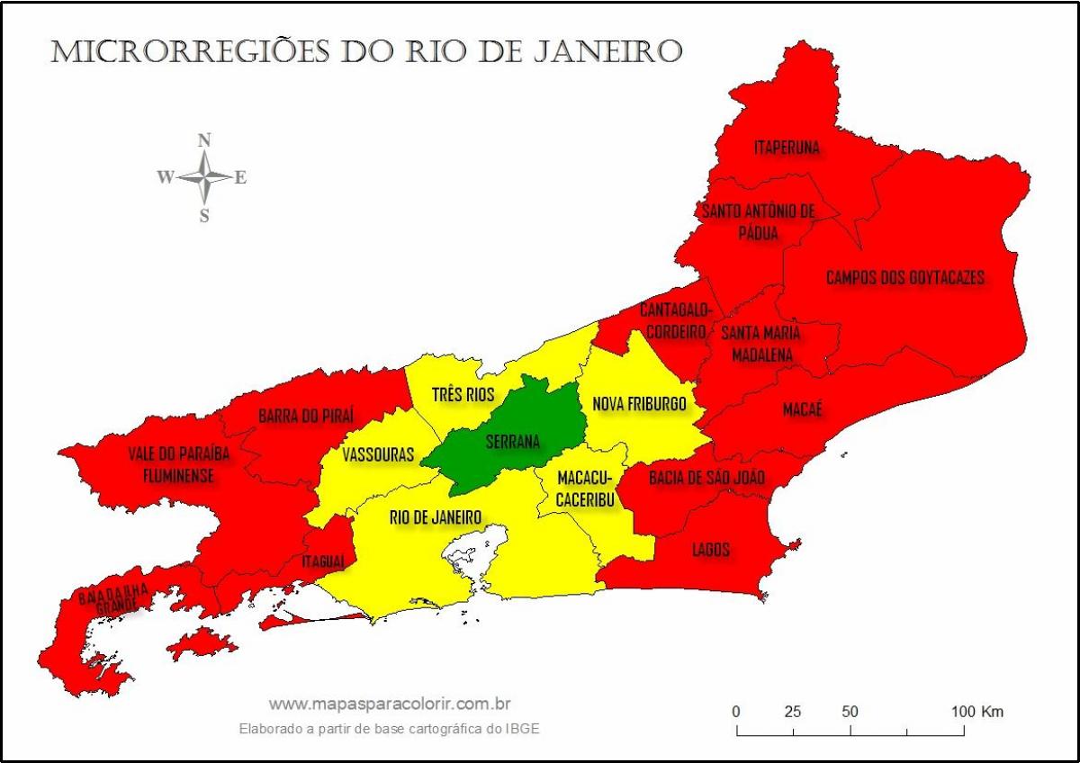 خريطة المناطق الصغيرة ريو دي جانيرو