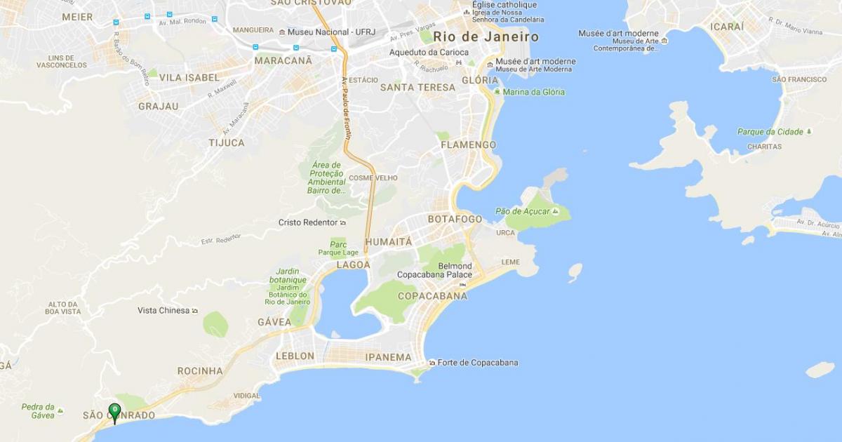 الخريطة شاطئ ساو كونرادو