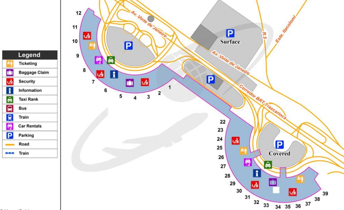 خريطة مطار ريو دي جانيرو
