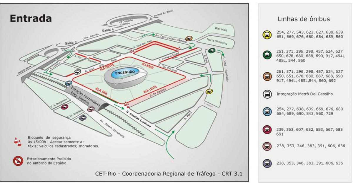 خريطة الملعب Engenhão ينقل