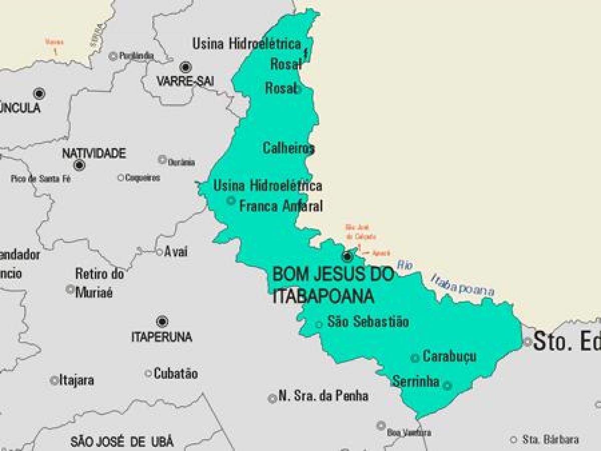 خريطة يسوع بوم القيام Itabapoana البلدية