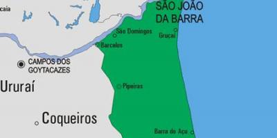 خريطة São João da Barra البلدية