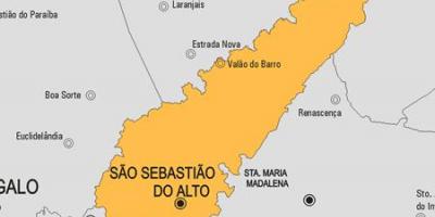 خريطة São Sebastião do Alto البلدية