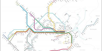 خريطة القطار الكهربائي تيجوكه