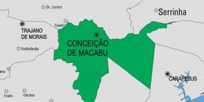 خريطة كونسيساو دي Macabu البلدية